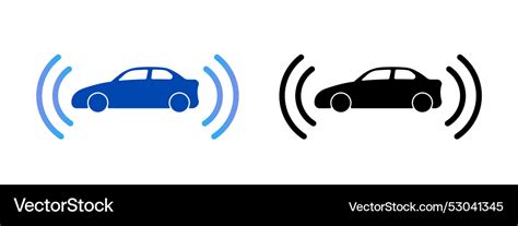 Car sensor wireless lidar laser connected Vector Image