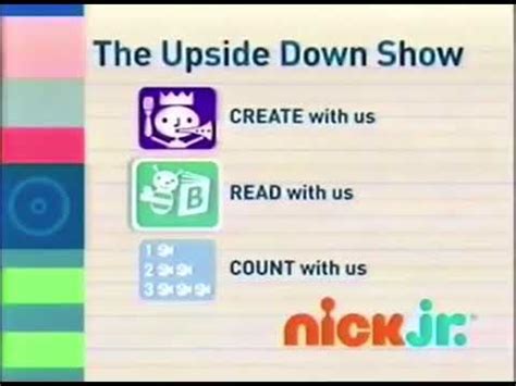 Nick Jr The Upside Down Show Curriculum Board Youtube