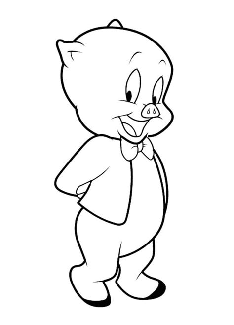 Cute Porky Pig Coloring Pages Looney Tunes Cartoon Coloring Porn Sex