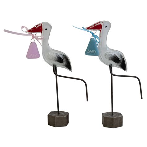 Stork H Ndlavet Glaskunst Fra Hejslet Design