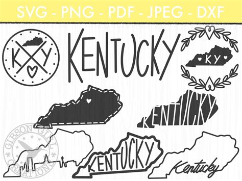 Kentucky Svg Kentucky Svg Bundle Ky Svg Kentucky State Etsy