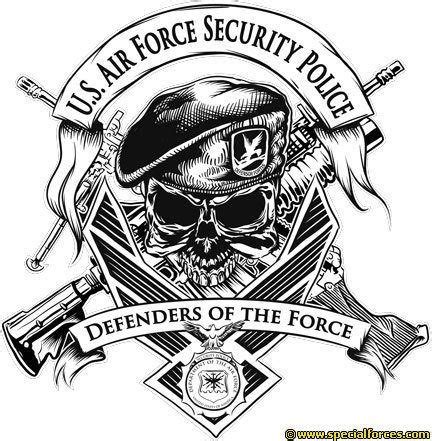 Usaf Security Forces Logo Skull