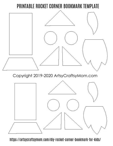 Printable Rocket Craft Template