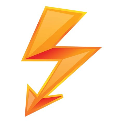 Thunderbolt icon, cartoon style 14187720 Vector Art at Vecteezy