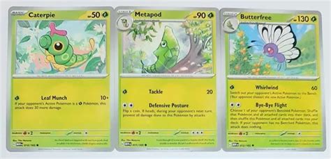 Carta Pok Mon Tcg Caterpie Metapod Butterfree N Meses Sin