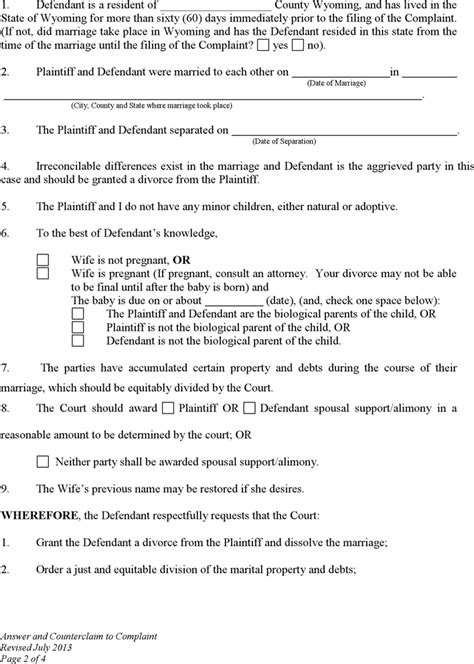 Printable Divorce Papers Indiana