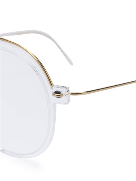 Lindberg Now Titanium Round Frame Glasses Farfetch