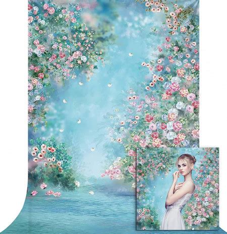 Fundal Foto Allenjoy Model Pentru Floral Vinil Multicolor 150 X 210