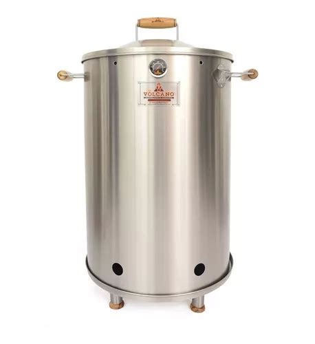 Asador Barril Olympus Manijas Madera Teca Volcano Acero Inox Envío gratis