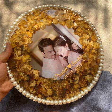 Wedding Varmala Preservation - 12 Inch Round Resin Frame - Wedding