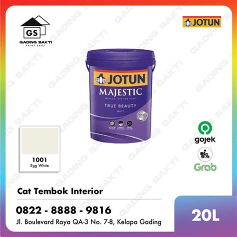 Jual Jotun Majestic True Beauty Matt Egg White Tinting Pail