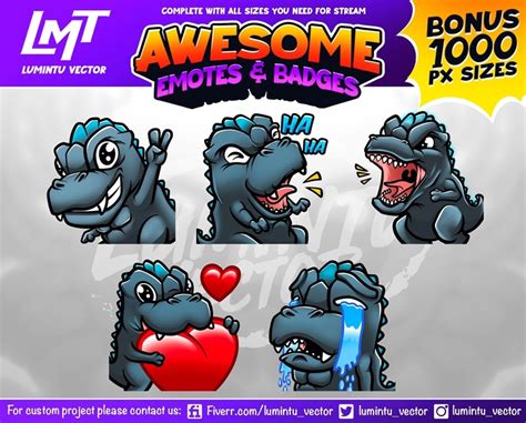 Twitch Emote Kaiju Series Godzilla Emote Titan Emote, 40% OFF