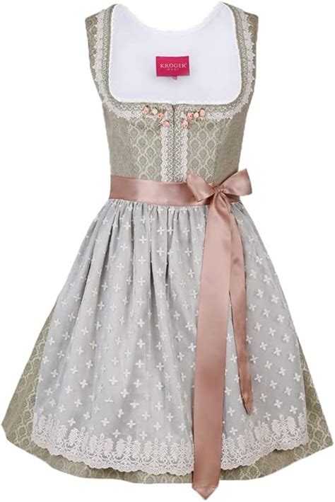 Kr Ger Dirndl My Love Natur Gr N Ros Cm Gr Amazon De Bekleidung