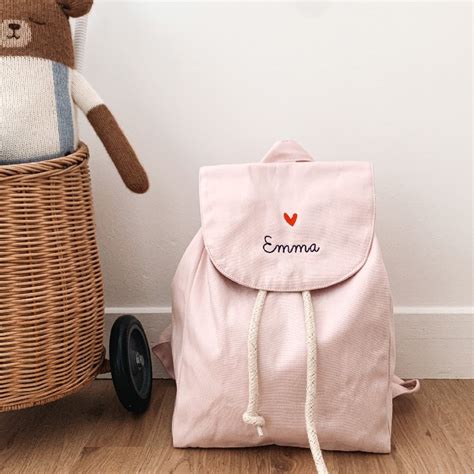 Sac à dos brodé Rose Personnalisable