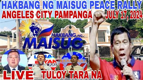 HAKBANG NG MAISUG PEACE RALLY SA ANGELES CITY PAMPANGA PART 1 JUNE 17