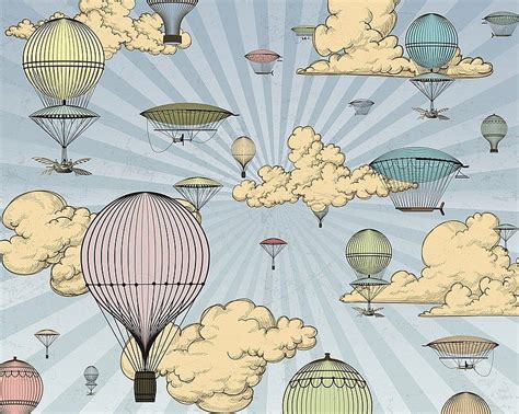 Vintage Hot Air Balloons Wall Mural Mural HD Wallpaper Pxfuel