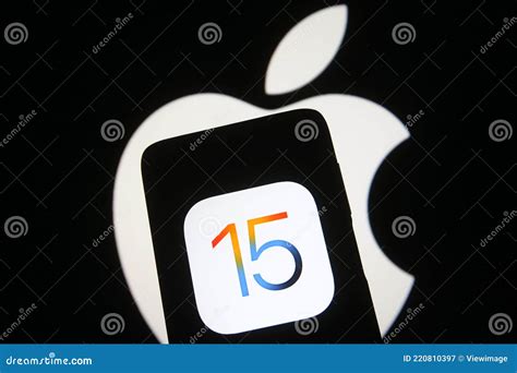 Apple iOS 15 logo editorial photography. Image of apps - 220810397