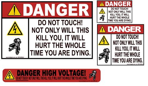 Comical Electrical Warning Stickers - TMT Digital