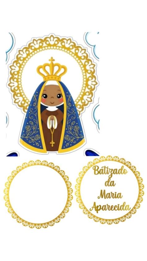 Topper De Bolo Nossa Senhora Aparecida Png Christmas Ornaments