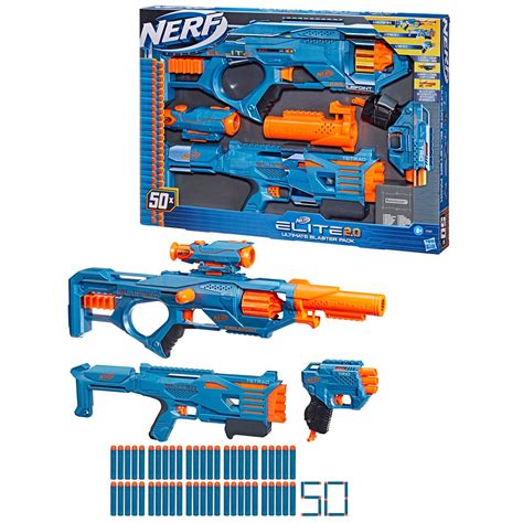 Nerf Elite Ultimate Blaster 3 Pack With 50 Darts 8 Years