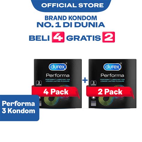 Jual Durex Performa S X Pcs Kondom Tahan Lama Pria Free Durex Black