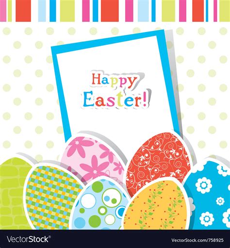 Template easter greeting card Royalty Free Vector Image