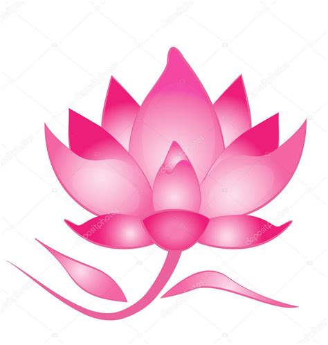 Pink Lotus Flower Logo Stock Illustration By ©glopphy 95065216