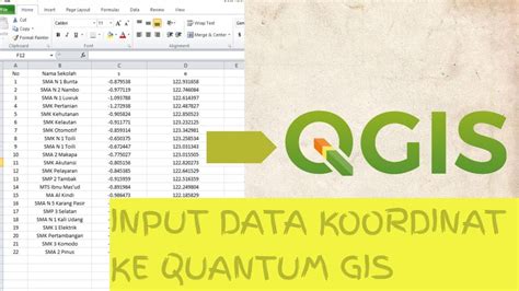 Cara Input Data Titik Koordinat Ke Quantum GIS YouTube