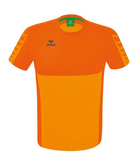 Erima Six Wings T Shirt Orange Teamsport T Shirts Vereinsbekleidung