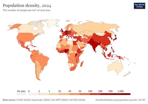 Population density - Our World in Data