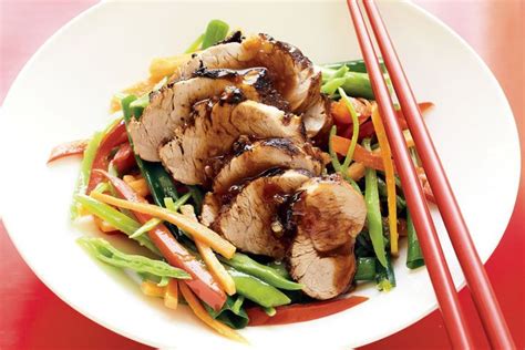 Chinese Roasted Pork With Stir Fried Vegetables