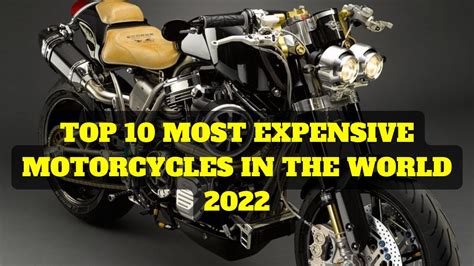 Top 10 Most Expensive Motorcycle In The World 2022 Trending Bike