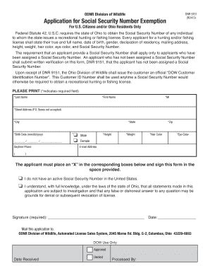 Fillable Online Ssn Exemption Form Fax Email Print Pdffiller