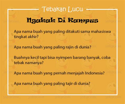 tebak tebakan lucu bikin ketawa ngakak  kampus yedepecom