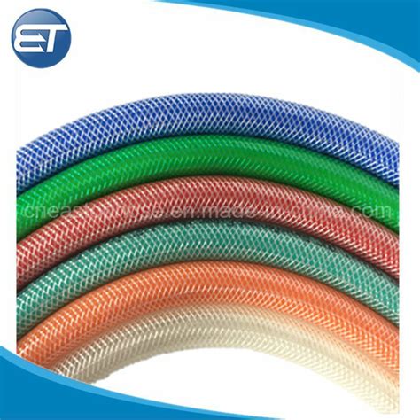 Green Colorful Flexible Fiber Braided Reinforced Garden Water Pvc Hose