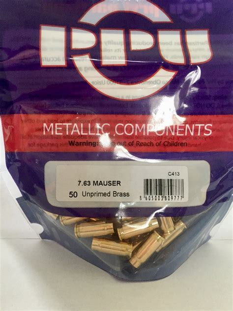 763 Mauser Unprimed Brass By Ppu 50 Pcs Intersurplus