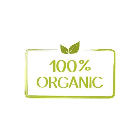 Premium Vector 100 Percent Organic Label Vegetarian Natural Organic