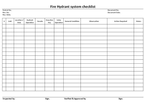 Fire Hydrant Cabinet Checklist Cabinets Matttroy