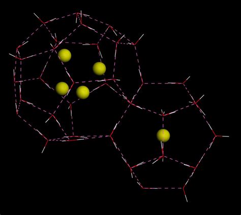 Structure Of Hydrogen Clathrates Hydrogen Molecules Are Indicated By