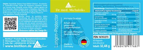 Lungen Protector Nach Dr Med Michalzik Kapseln