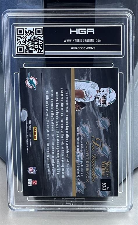 Select Tua Tagovailoa Certified Rookies Miami Dolphins Rc Scr