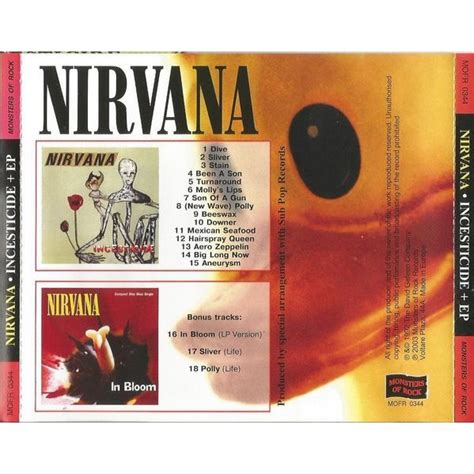 Incesticide Ep By Nirvana Cd With Forvater Ref119689052