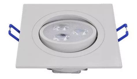 Spot Led De Embutir Quadrado 3w Bivolt 6500k Luz Branca MercadoLivre