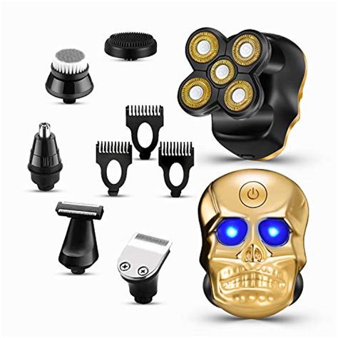 Electric Shaver 6 In 1 Bald Head Shaver 5D Electric Rotary Razor For