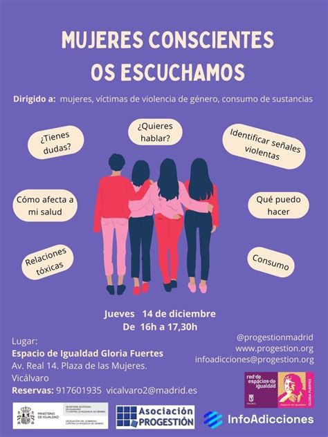 Taller Gratuito Mujeres Conscientes Violencia De G Nero Y Adicciones