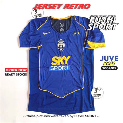 Jual RETRO Jersey Baju Bola Juventus Away 2004 2005 Grade Ori