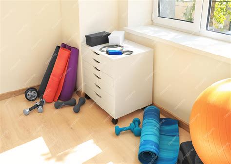 Premium Photo | Different physiotherapy equipment in room