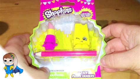 Shopkins Lippylips Cheezee Puzzle Erasers And Collectibles YouTube