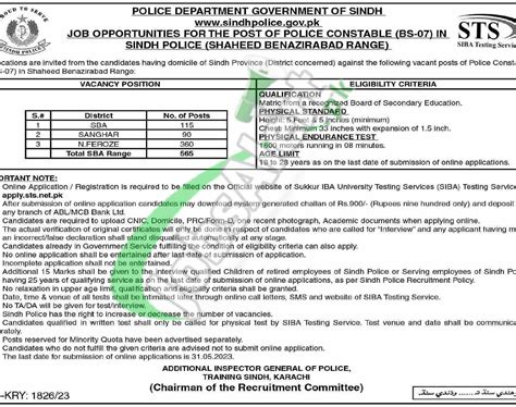 Sindh Police Jobs 2023 Apply Online Latest Sindhpolice Gov Pk