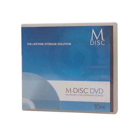 Vinpower M-DISC 4.7GB Permanent Data Archival DVD+R Disc - 10 Pack Case ...